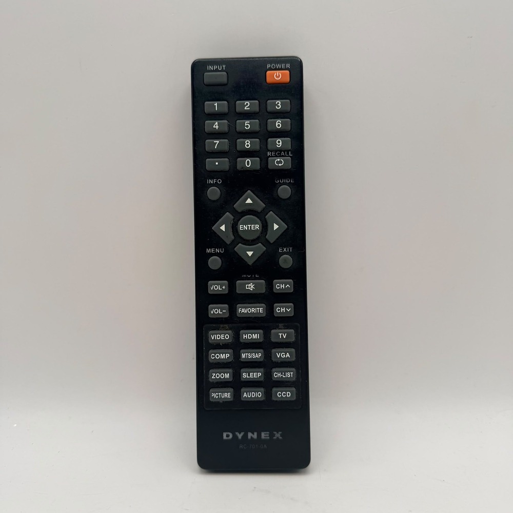 Dynex RC-701-0A OEM TV Remote Control LCD HDTV Genuine Original Black